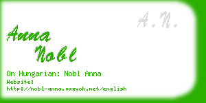 anna nobl business card